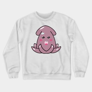 kawaii purple baby squid Crewneck Sweatshirt